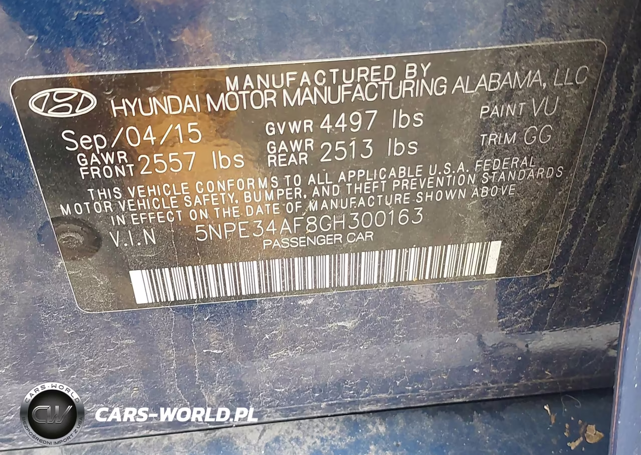 2016 Hyundai Sonata Sport VIN:5NPE34AF8GH300163 - 9