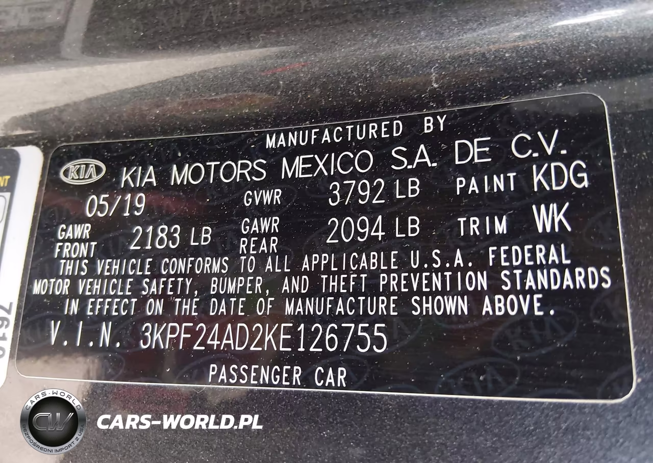 2019 Kia Forte Lxs VIN:3KPF24AD2KE126755 - 9