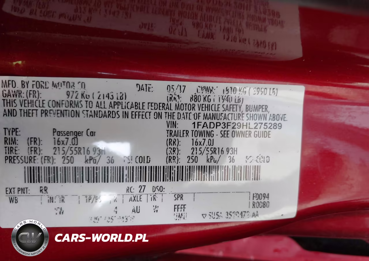 2017 Ford Focus Se VIN:1FADP3F29HL275289 - 9