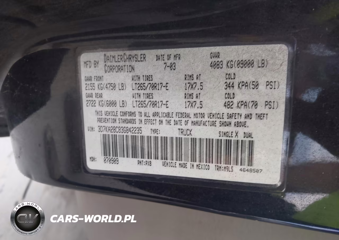 2003 Dodge Ram 2500 Slt-Laramie-St VIN:3D7KA28C83G842235 - 9