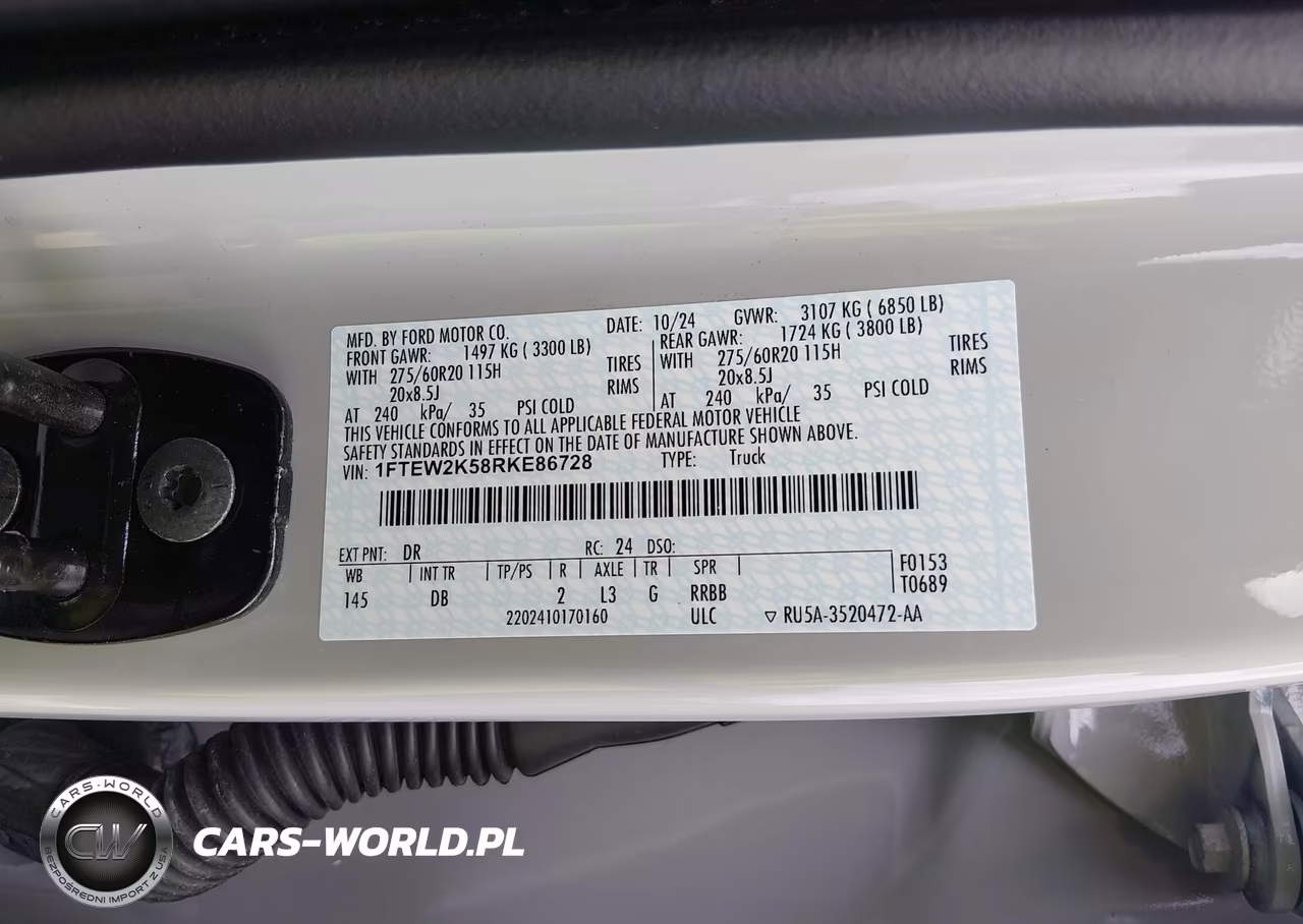 2024 Ford F-150 Stx VIN:1FTEW2K58RKE86728 - 9