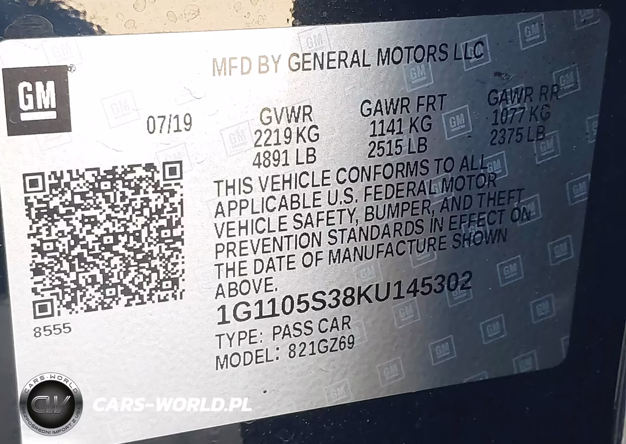 2019 Chevrolet Impala Premier VIN:1G1105S38KU145302 - 9