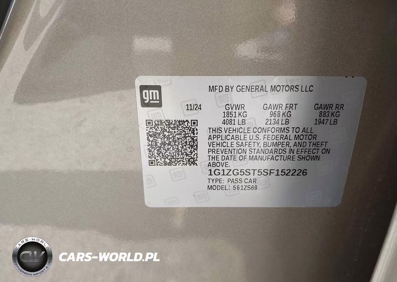 2025 Chevrolet Malibu Fwd Rs VIN:1G1ZG5ST5SF152226 - 9