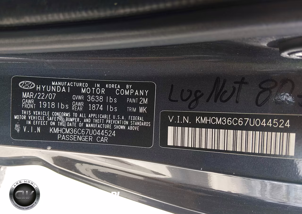 2007 Hyundai Accent Gs VIN:KMHCM36C67U044524 - 9