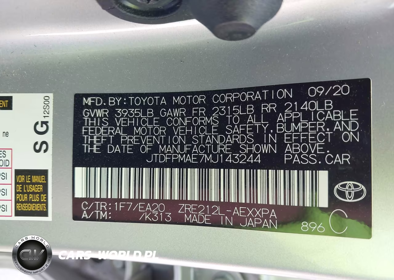 2021 Toyota Corolla Xle VIN:JTDFPMAE7MJ143244 - 9