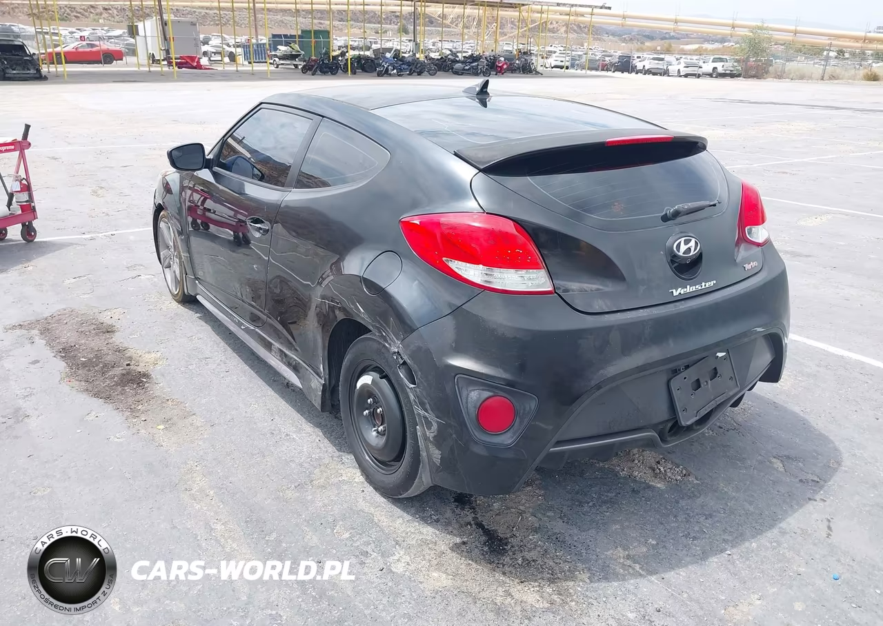 2014 Hyundai Veloster Turbo W-Blue VIN:KMHTC6AE1EU208191 - 3