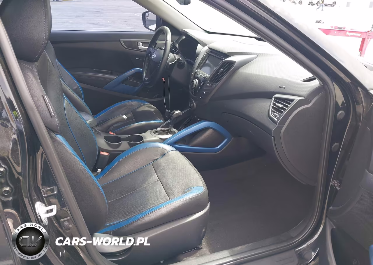 2014 Hyundai Veloster Turbo W-Blue VIN:KMHTC6AE1EU208191 - 5
