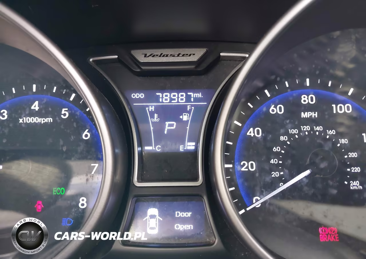2014 Hyundai Veloster Turbo W-Blue VIN:KMHTC6AE1EU208191 - 7