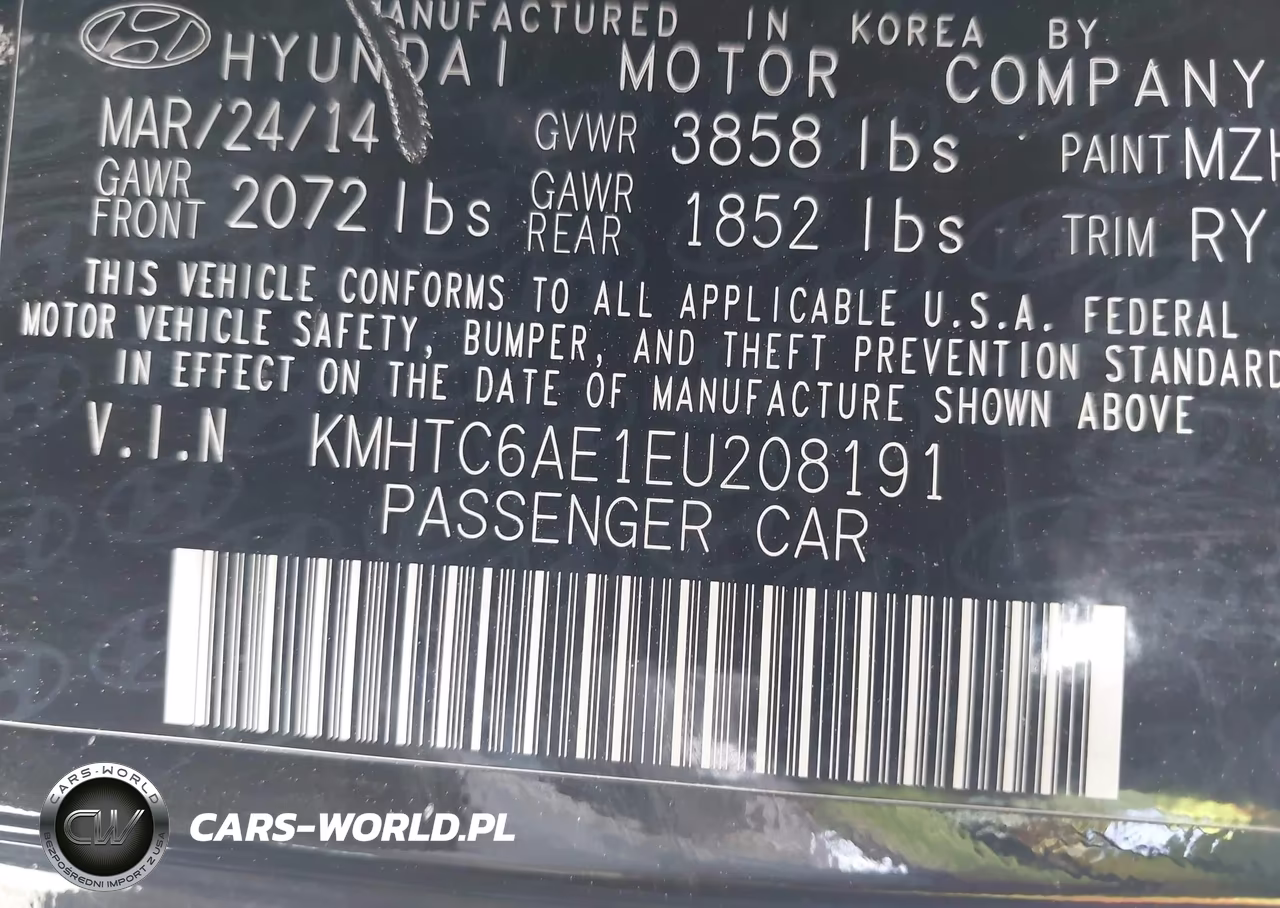 2014 Hyundai Veloster Turbo W-Blue VIN:KMHTC6AE1EU208191 - 9