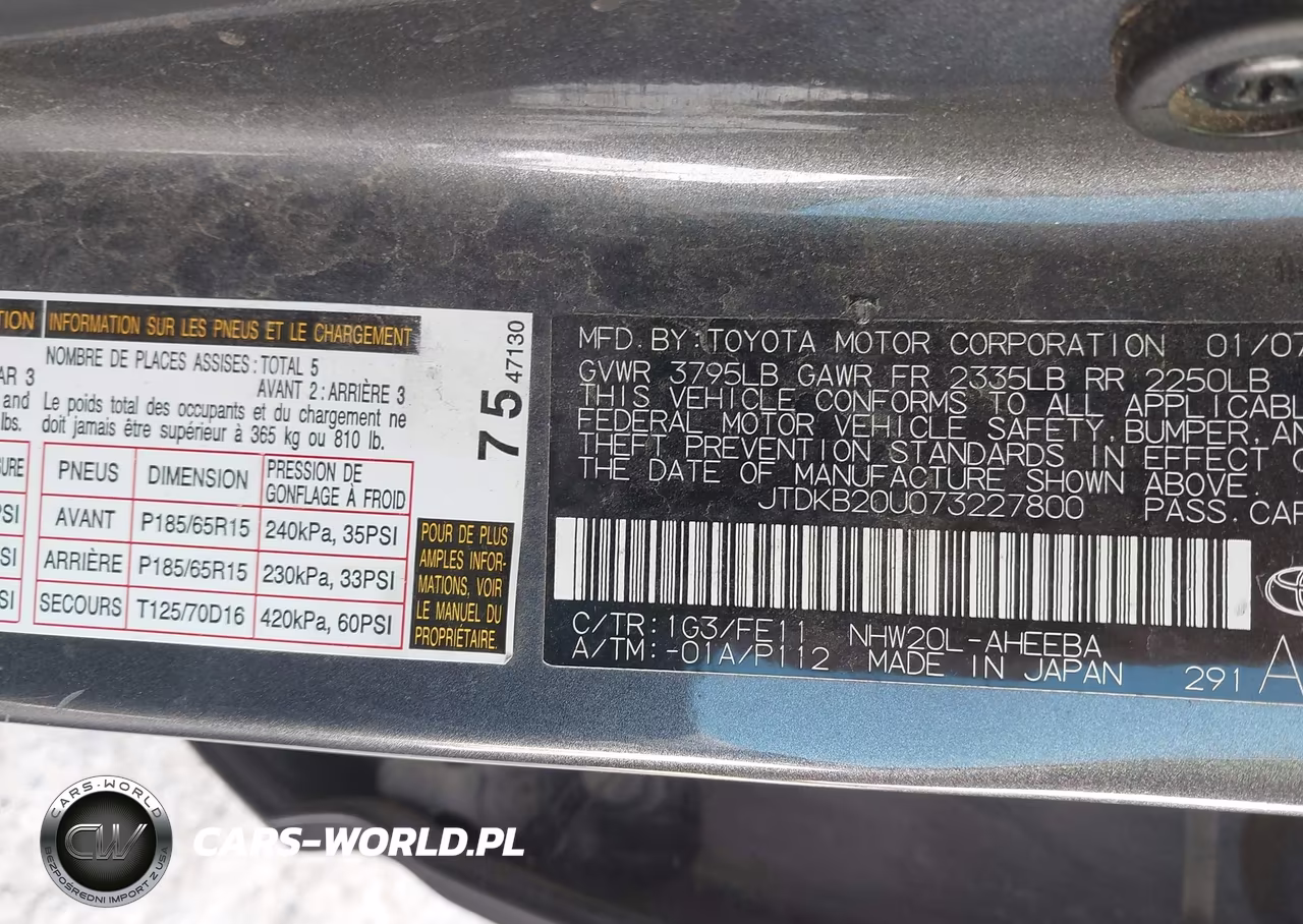 2007 Toyota Prius VIN:JTDKB20U073227800 - 9