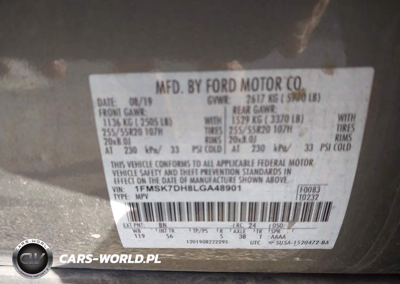 2020 Ford Explorer Xlt VIN:1FMSK7DH8LGA48901 - 9