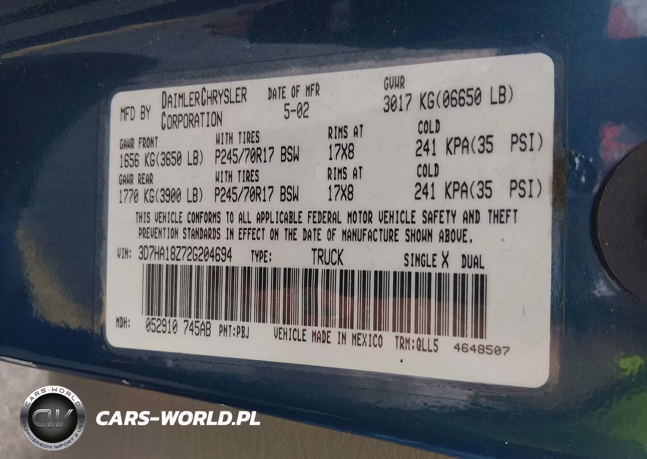2002 Dodge Ram 1500 St VIN:3D7HA18Z72G204694 - 9