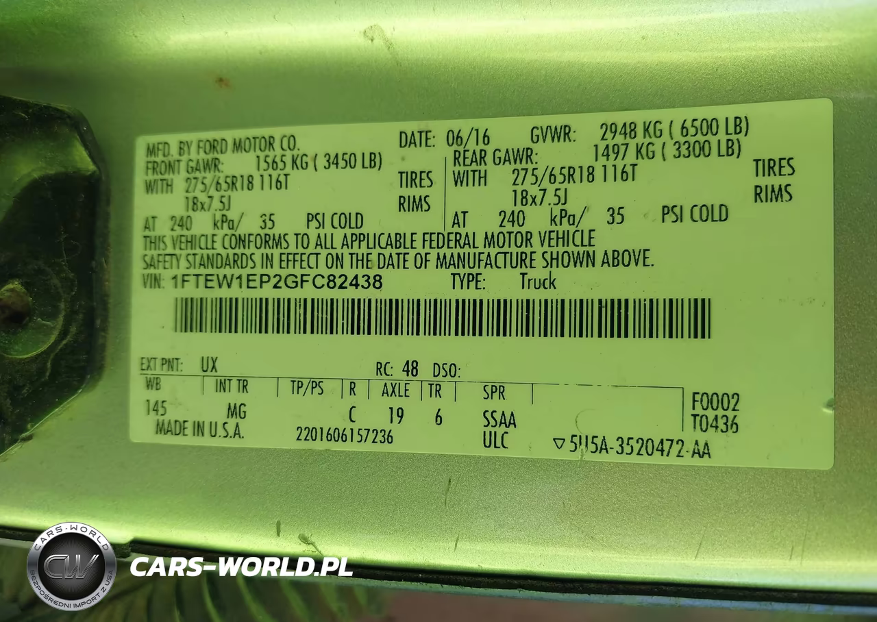 2016 Ford F-150 Xlt VIN:1FTEW1EP2GFC82438 - 9