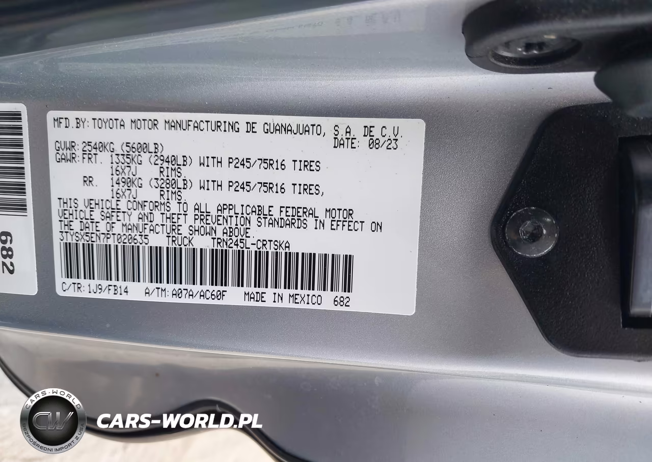 2023 Toyota Tacoma Sr5 VIN:3TYSX5EN7PT020635 - 9