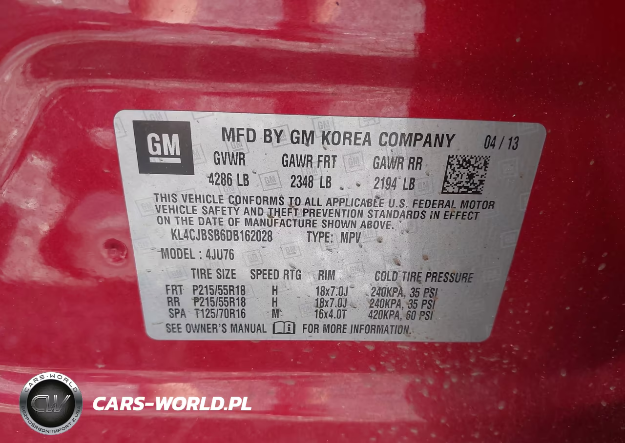 2013 Buick Encore Convenience VIN:KL4CJBSB6DB162028 - 9