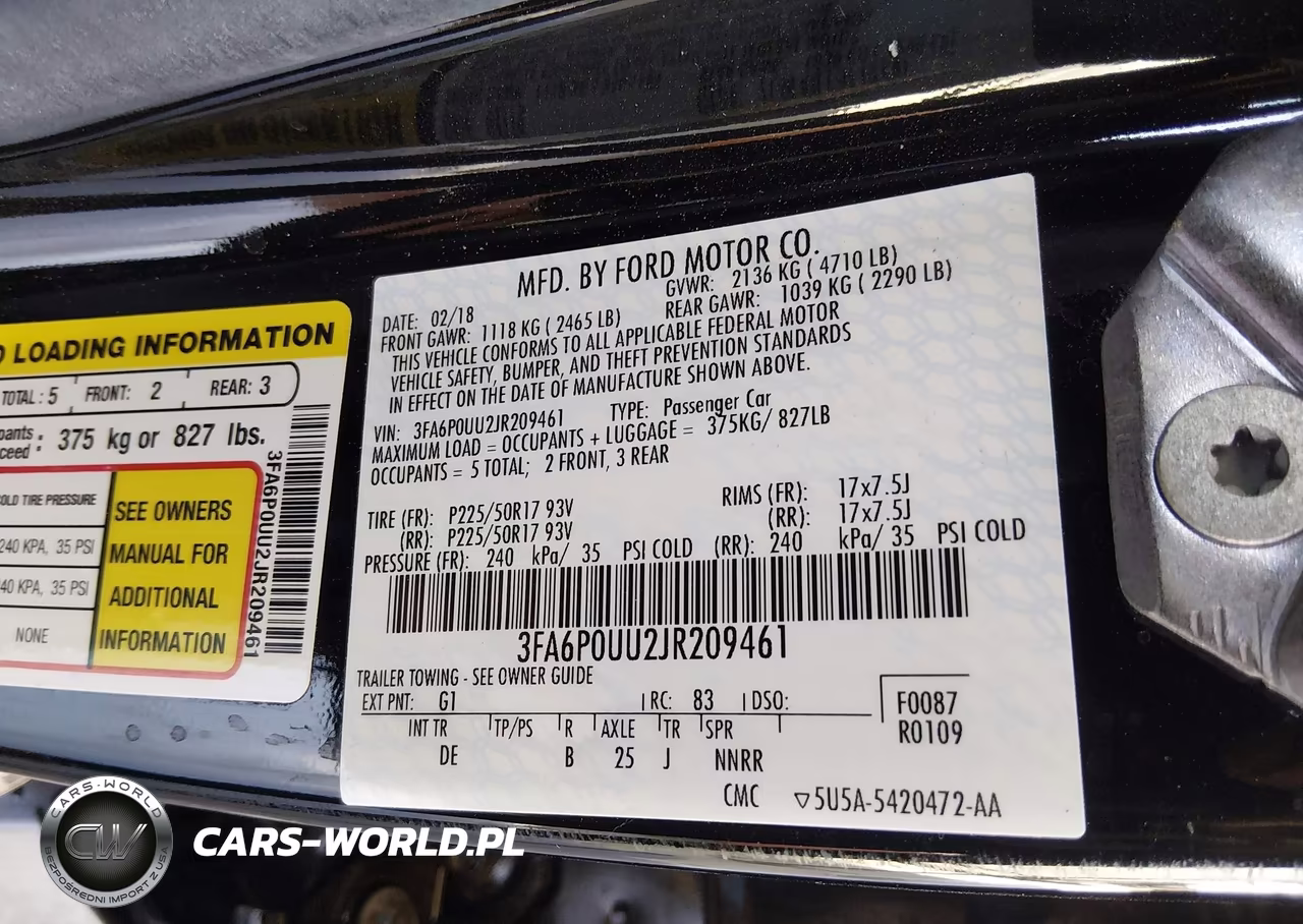 2018 Ford Fusion Hybrid S VIN:3FA6P0UU2JR209461 - 9