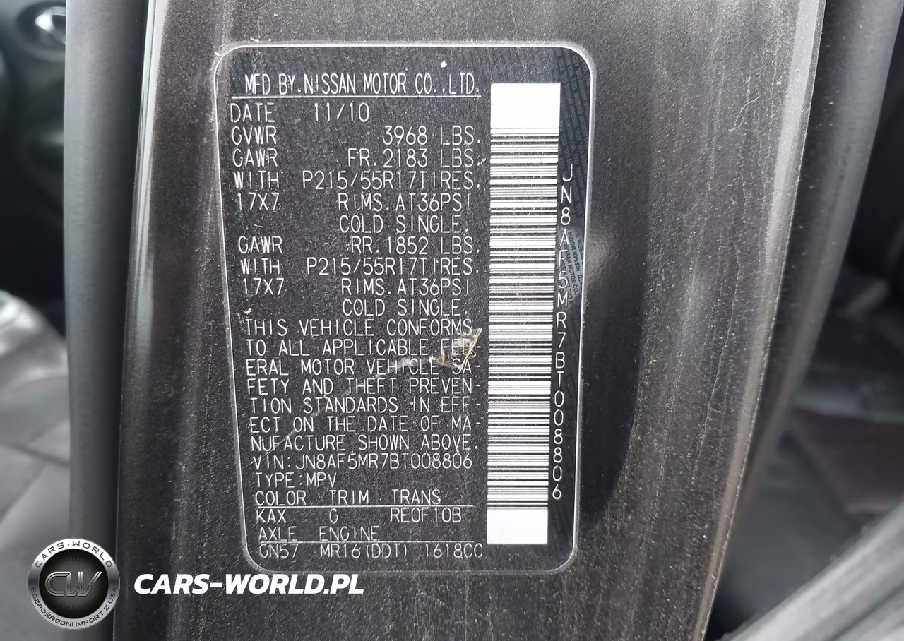 2011 Nissan Juke Sl VIN:JN8AF5MR7BT008806 - 9