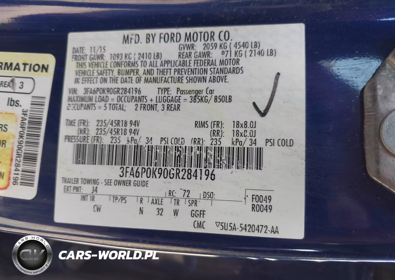 2016 Ford Fusion Titanium VIN:3FA6P0K90GR284196 - 9