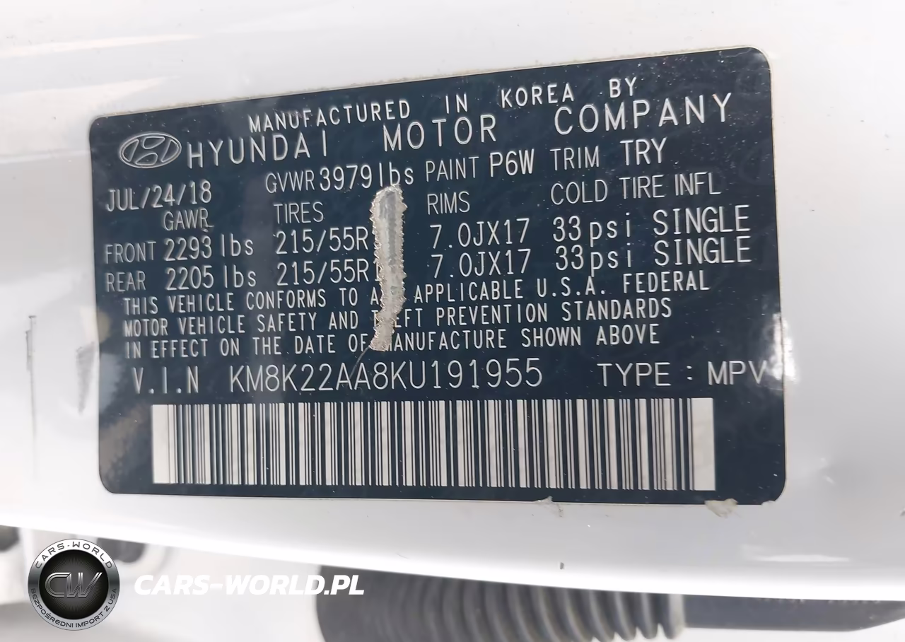 2019 Hyundai Kona Sel VIN:KM8K22AA8KU191955 - 9