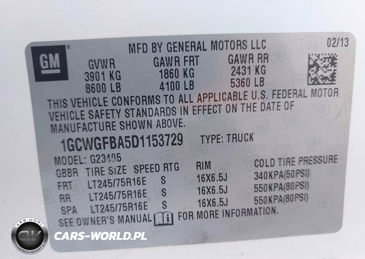 2013 Chevrolet Express 2500 Work Van VIN:1GCWGFBA5D1153729 - 9