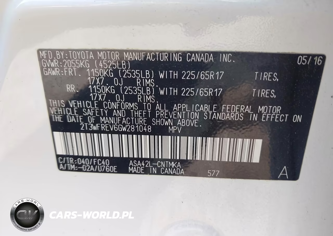 2016 Toyota Rav4 Xle VIN:2T3WFREV6GW281048 - 9