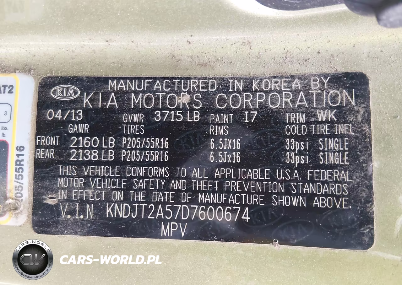 2013 Kia Soul VIN:KNDJT2A57D7600674 - 9