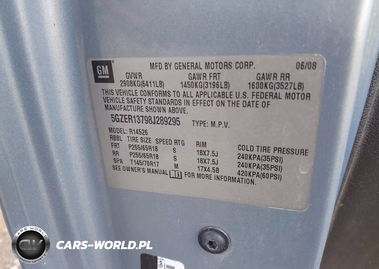 2008 Saturn Outlook Xe VIN:5GZER13798J289295 - 9