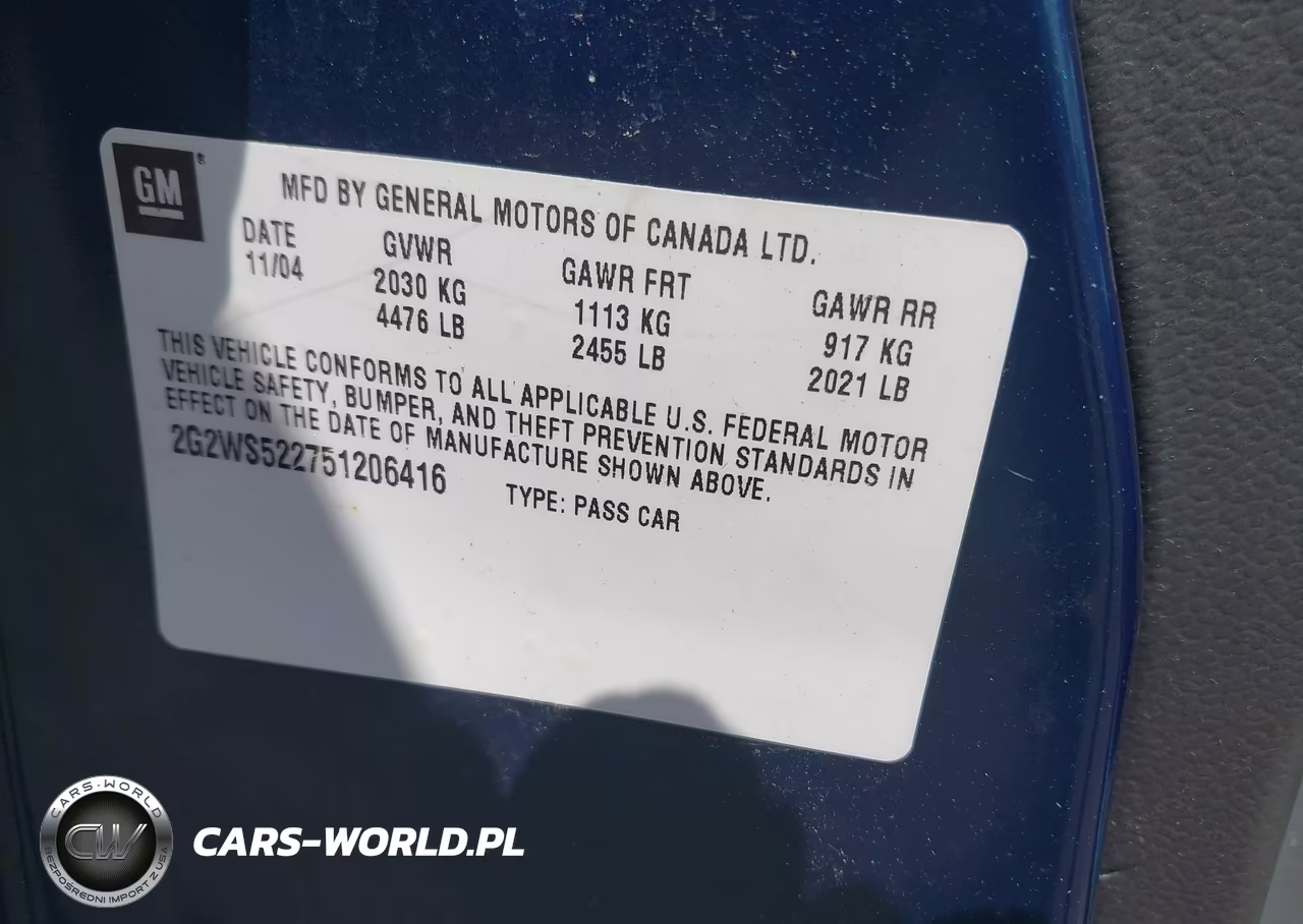 2005 Pontiac Grand Prix Gt VIN:2G2WS522751206416 - 9