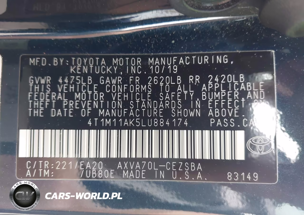 2020 Toyota Camry Se VIN:4T1M11AK5LU884174 - 9