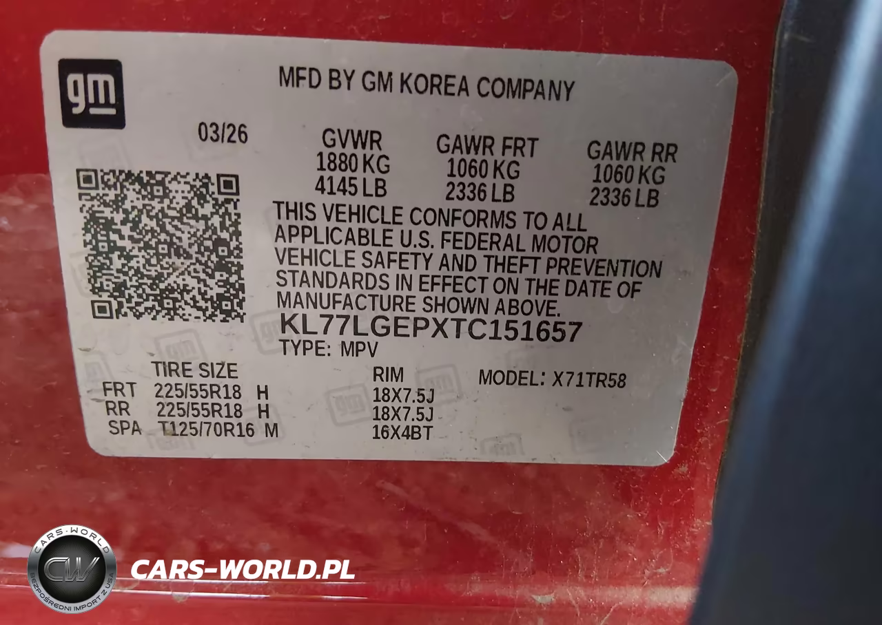 2026 Chevrolet Trax Fwd 1Rs VIN:KL77LGEPXTC151657 - 9