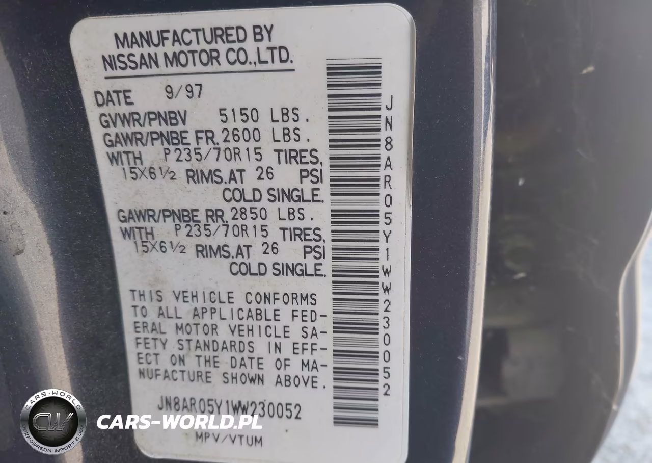 1998 Nissan Pathfinder Le-Se-Xe VIN:JN8AR05Y1WW230052 - 9