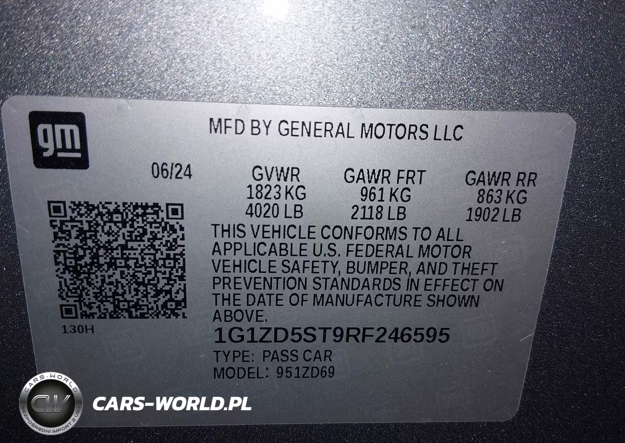 2024 Chevrolet Malibu Fwd 1Lt VIN:1G1ZD5ST9RF246595 - 9