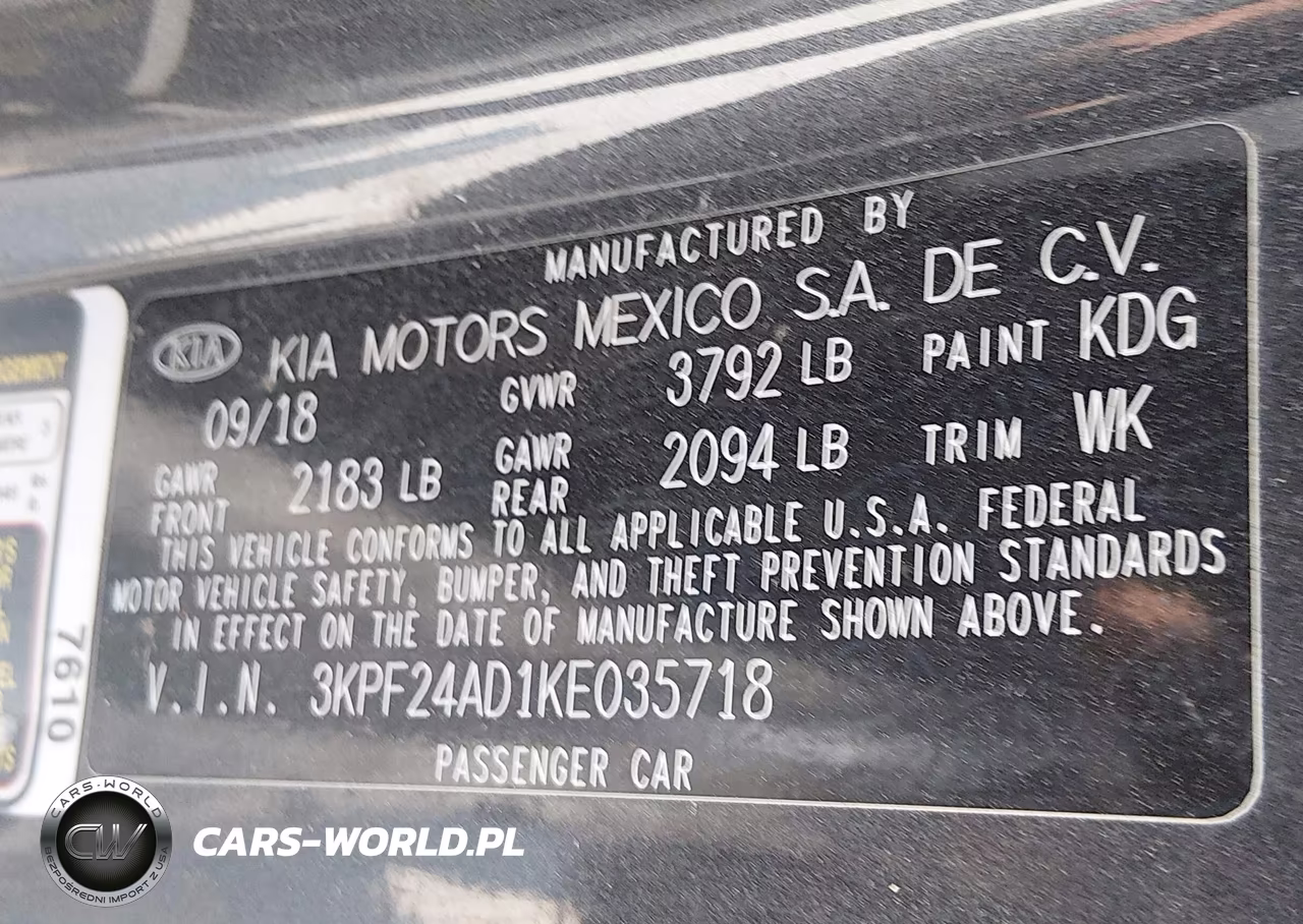 2019 Kia Forte Lxs VIN:3KPF24AD1KE035718 - 9