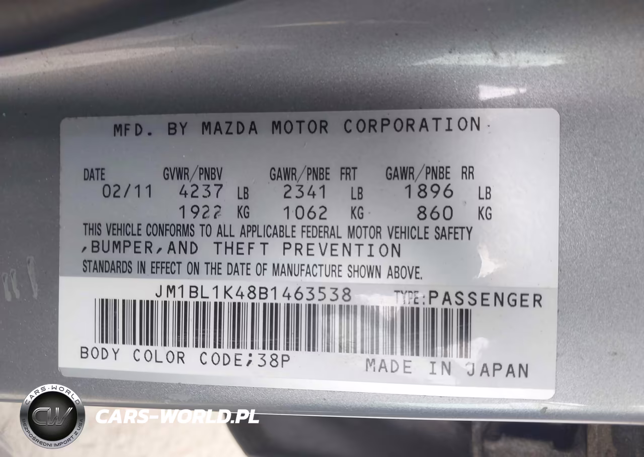 2011 Mazda Mazdaspeed3 Sport VIN:JM1BL1K48B1463538 - 9