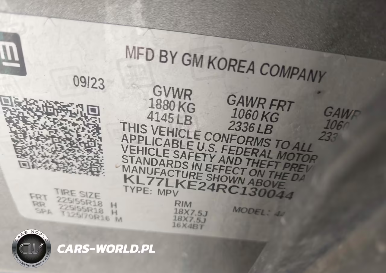 2024 Chevrolet Trax Fwd Activ VIN:KL77LKE24RC130044 - 9