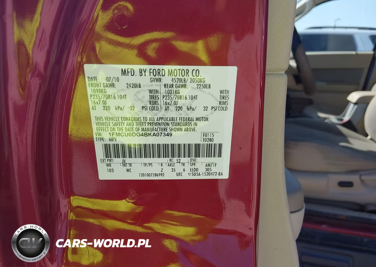 2011 Ford Escape Xlt VIN:1FMCU0DG4BKA07349 - 9