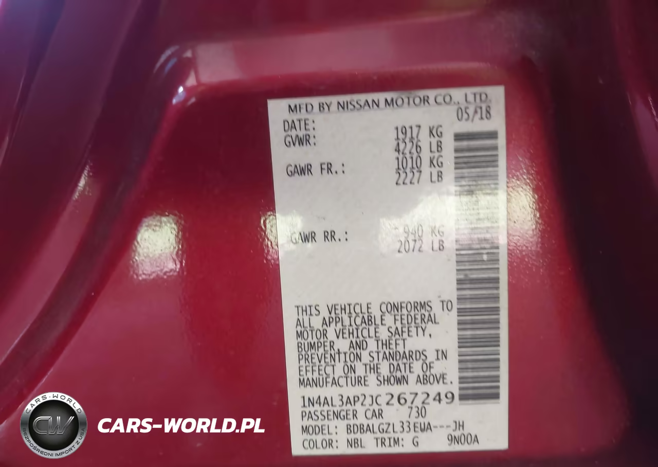 2018 Nissan Altima 2.5 S VIN:1N4AL3AP2JC267249 - 9