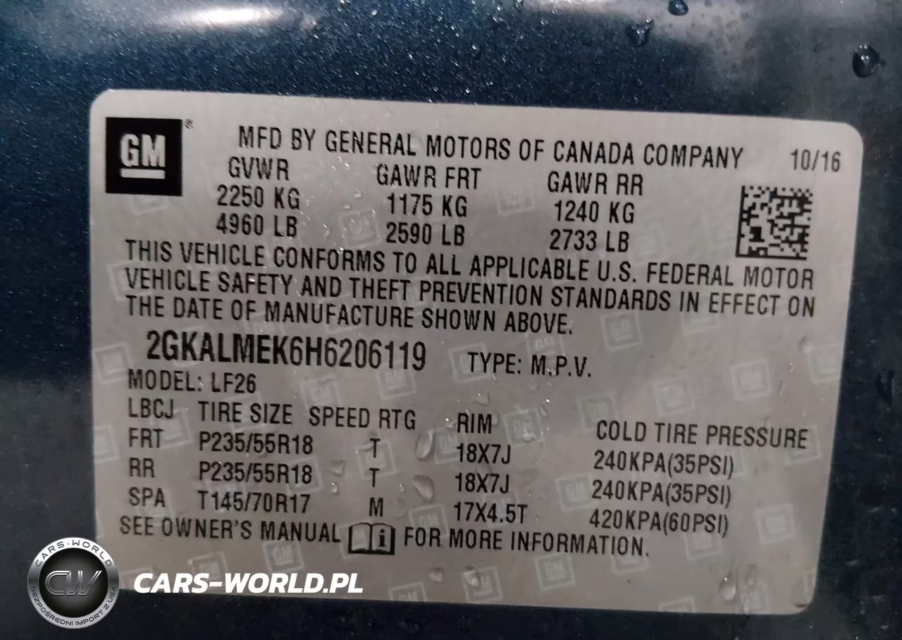 2017 GMC Terrain Sle-1 VIN:2GKALMEK6H6206119 - 9