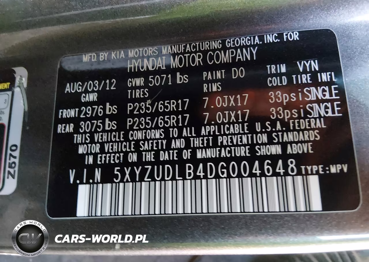 2013 Hyundai Santa Fe Sport VIN:5XYZUDLB4DG004648 - 9