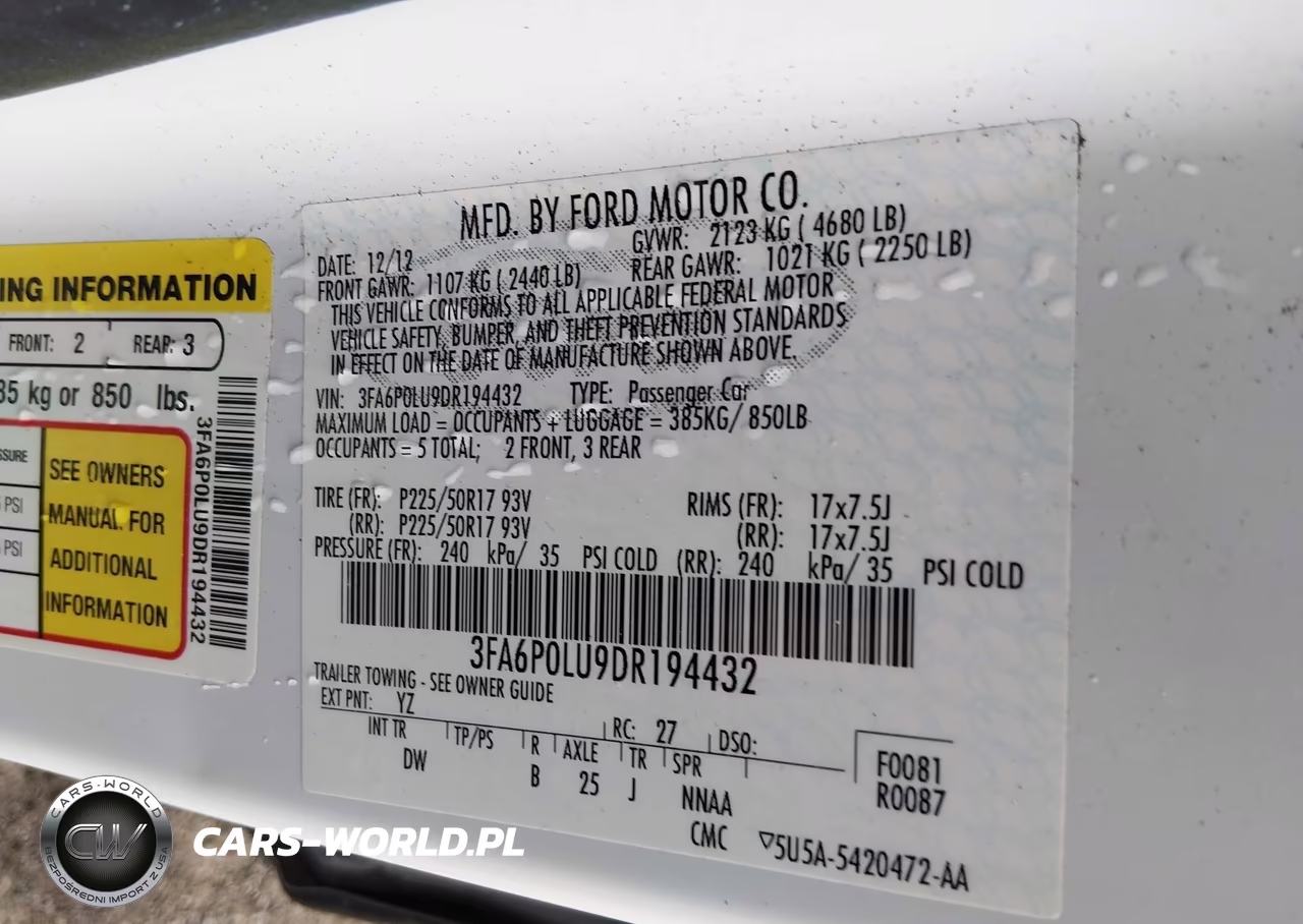 2013 Ford Fusion Hybrid Se VIN:3FA6P0LU9DR194432 - 9
