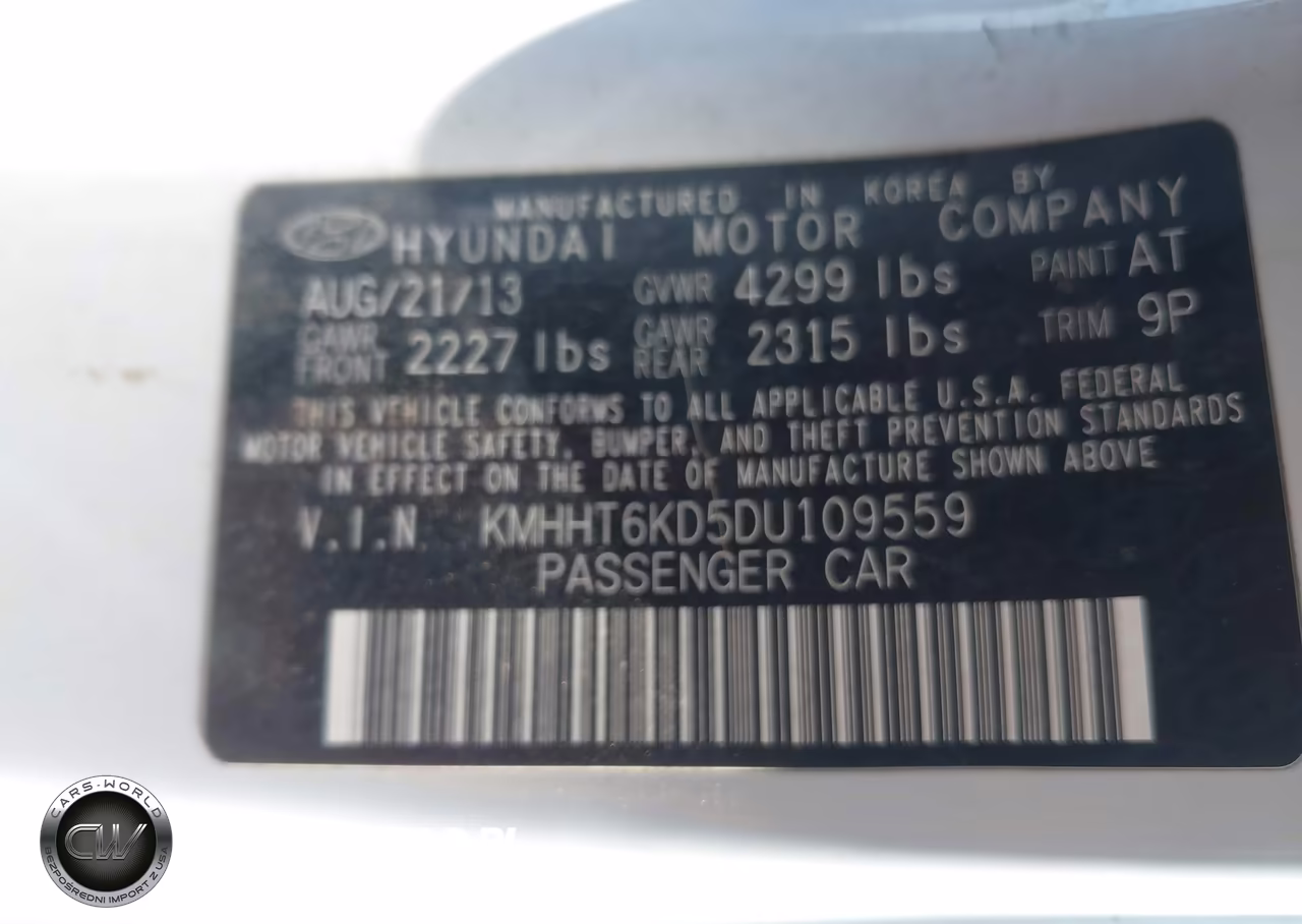 2013 Hyundai Genesis 2.0T VIN:KMHHT6KD5DU109559 - 9