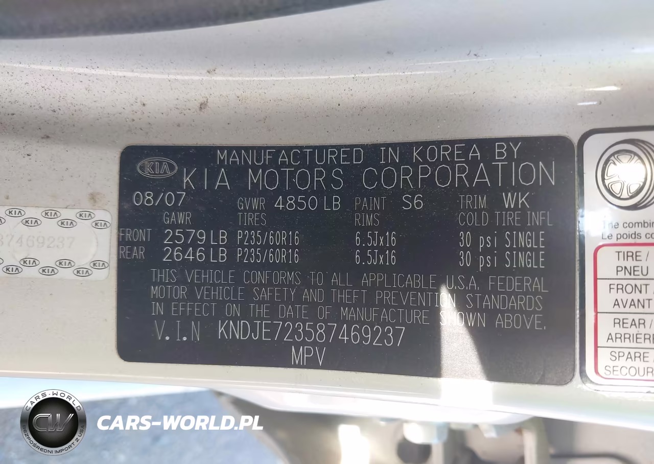 2008 Kia Sportage Lx V6 VIN:KNDJE723587469237 - 9