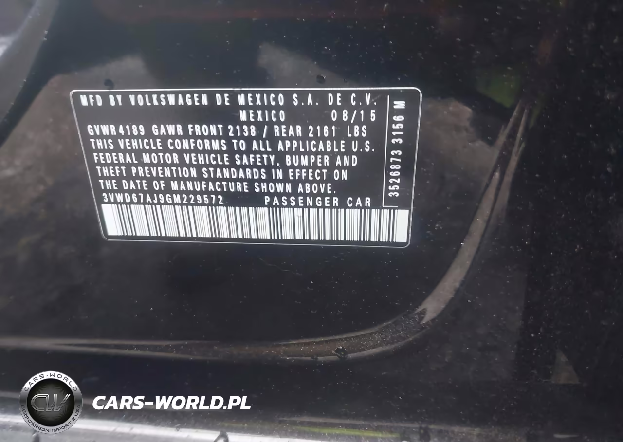 2016 Volkswagen Jetta 1.4T Se VIN:3VWD67AJ9GM229572 - 9