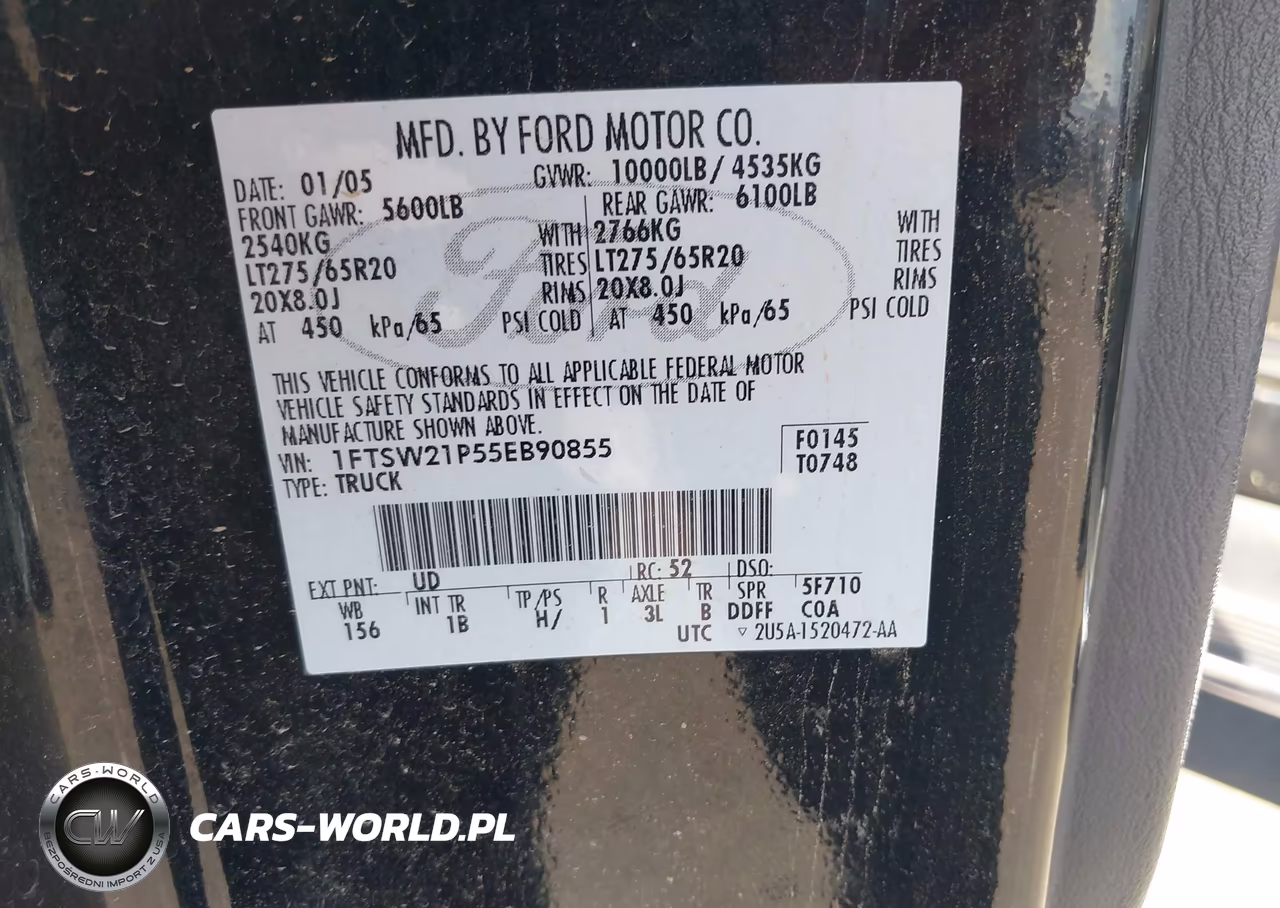 2005 Ford F-250 Lariat-Xl-Xlt VIN:1FTSW21P55EB90855 - 8