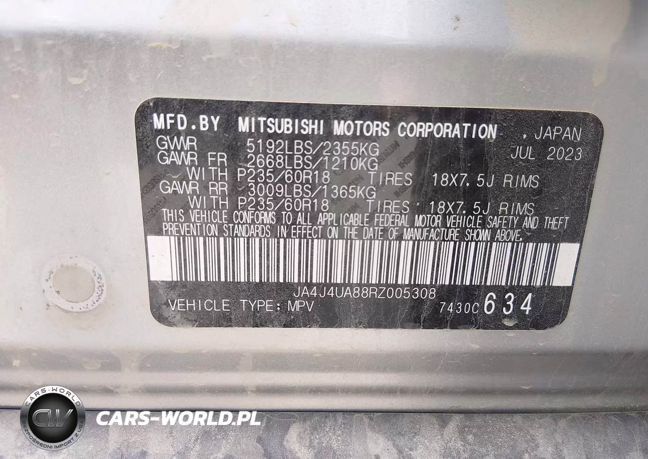 2024 Mitsubishi Outlander Es 2.5 S-Awc VIN:JA4J4UA88RZ005308 - 9