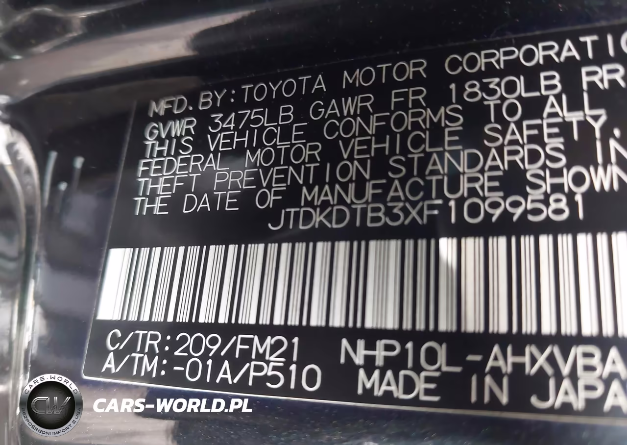 2015 Toyota Prius C Two VIN:JTDKDTB3XF1099581 - 9