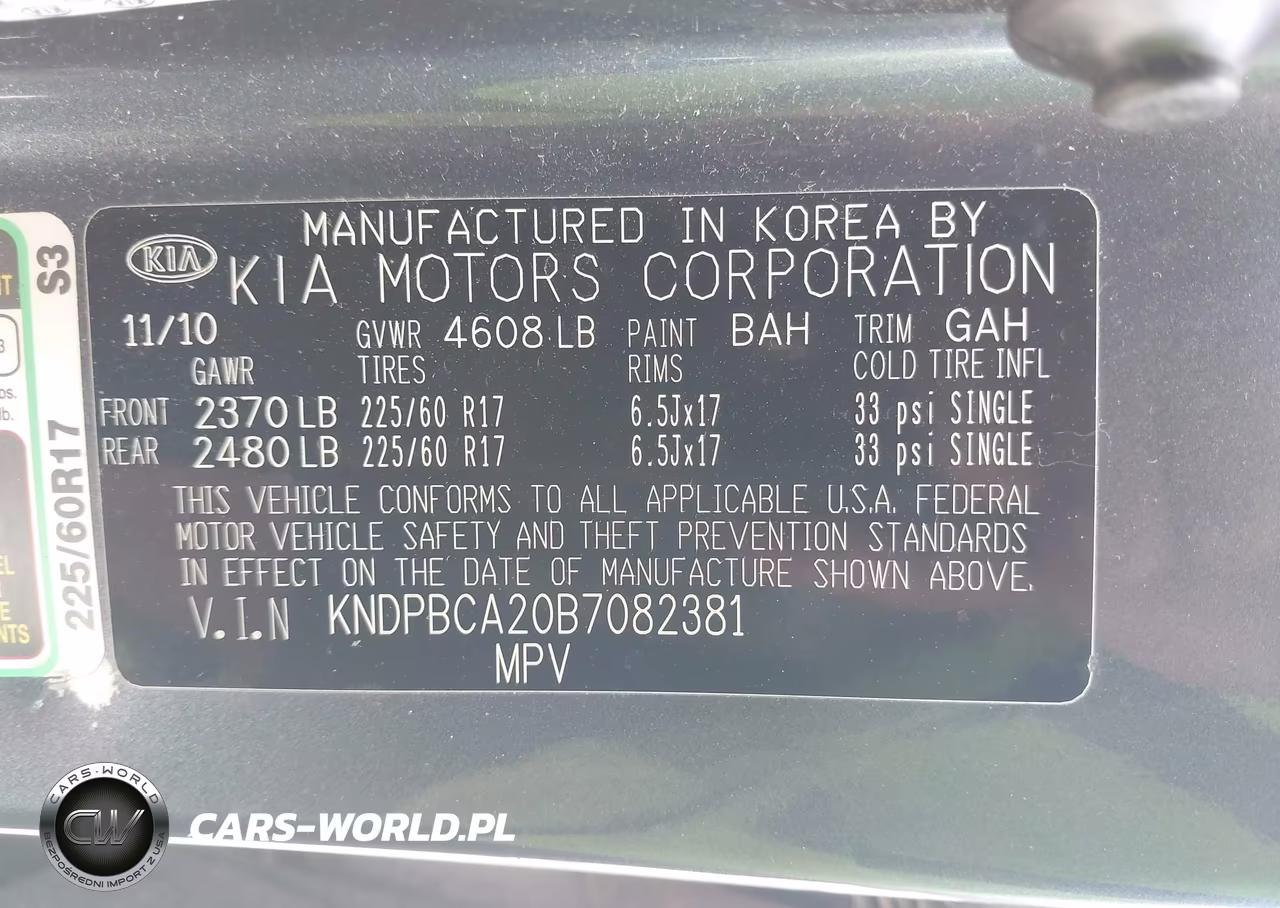 2011 Kia Sportage Lx VIN:KNDPBCA20B7082381 - 9