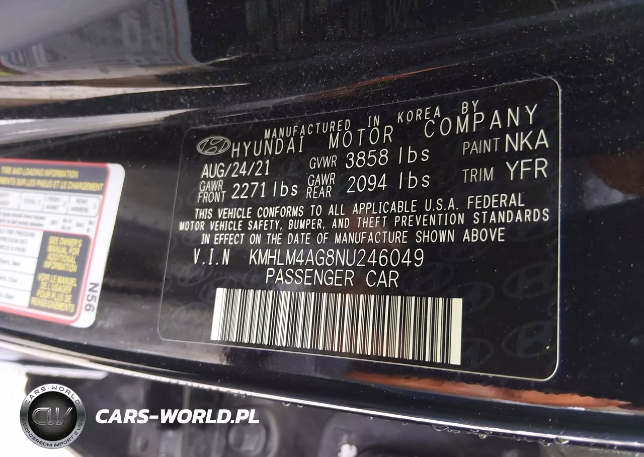 2022 Hyundai Elantra Sel VIN:KMHLM4AG8NU246049 - 9