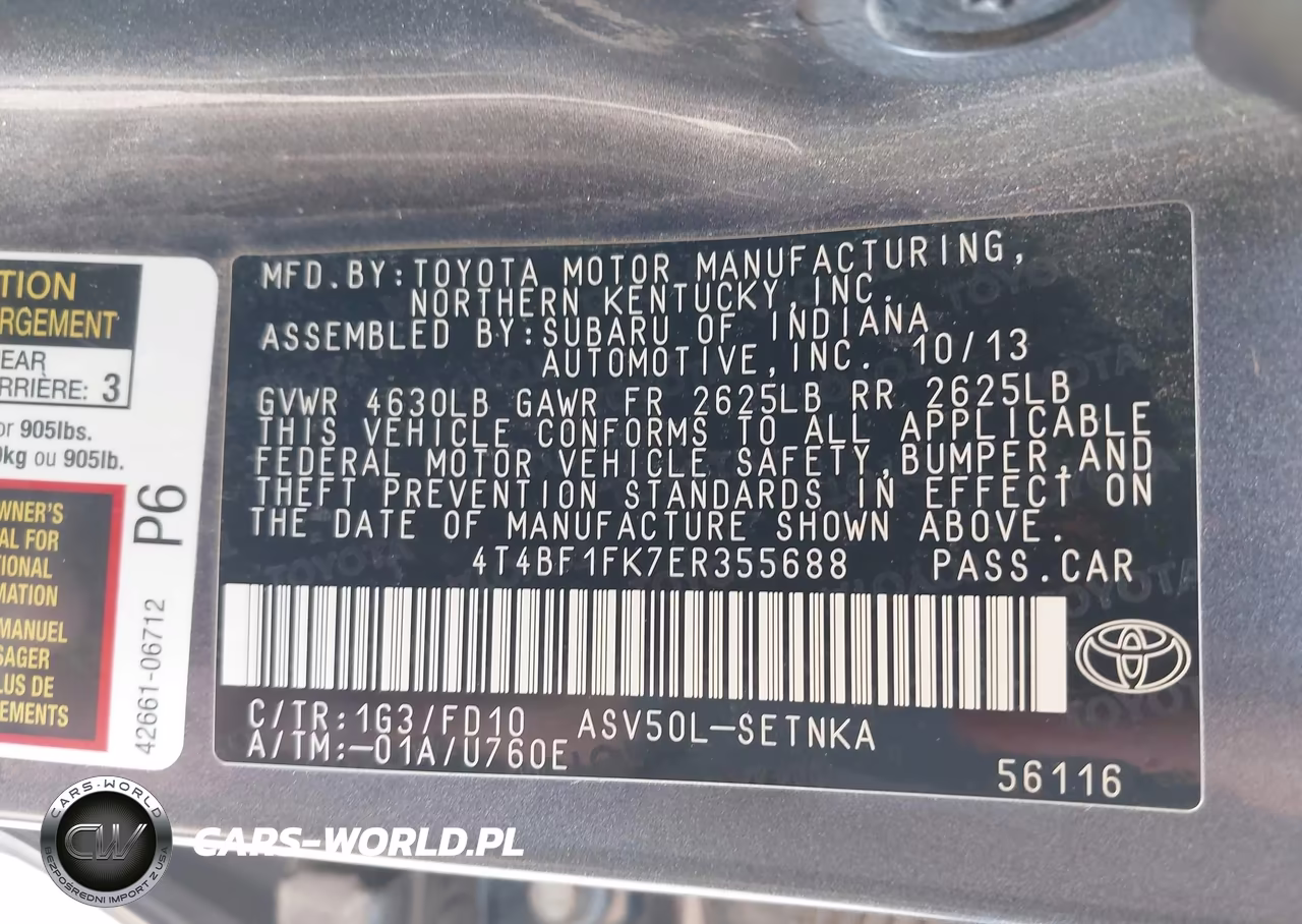 2014 Toyota Camry Le VIN:4T4BF1FK7ER355688 - 9