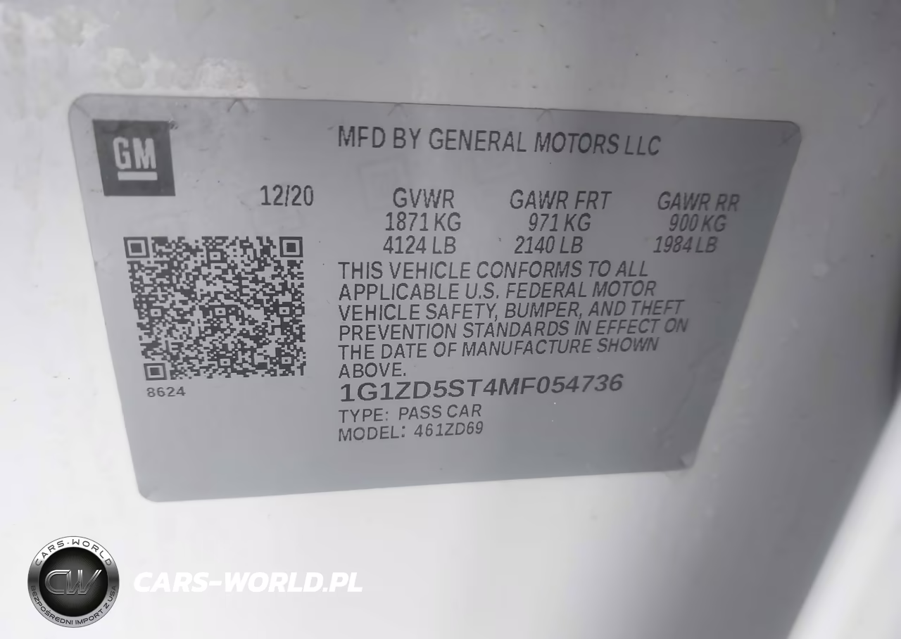 2021 Chevrolet Malibu Fwd Lt VIN:1G1ZD5ST4MF054736 - 9